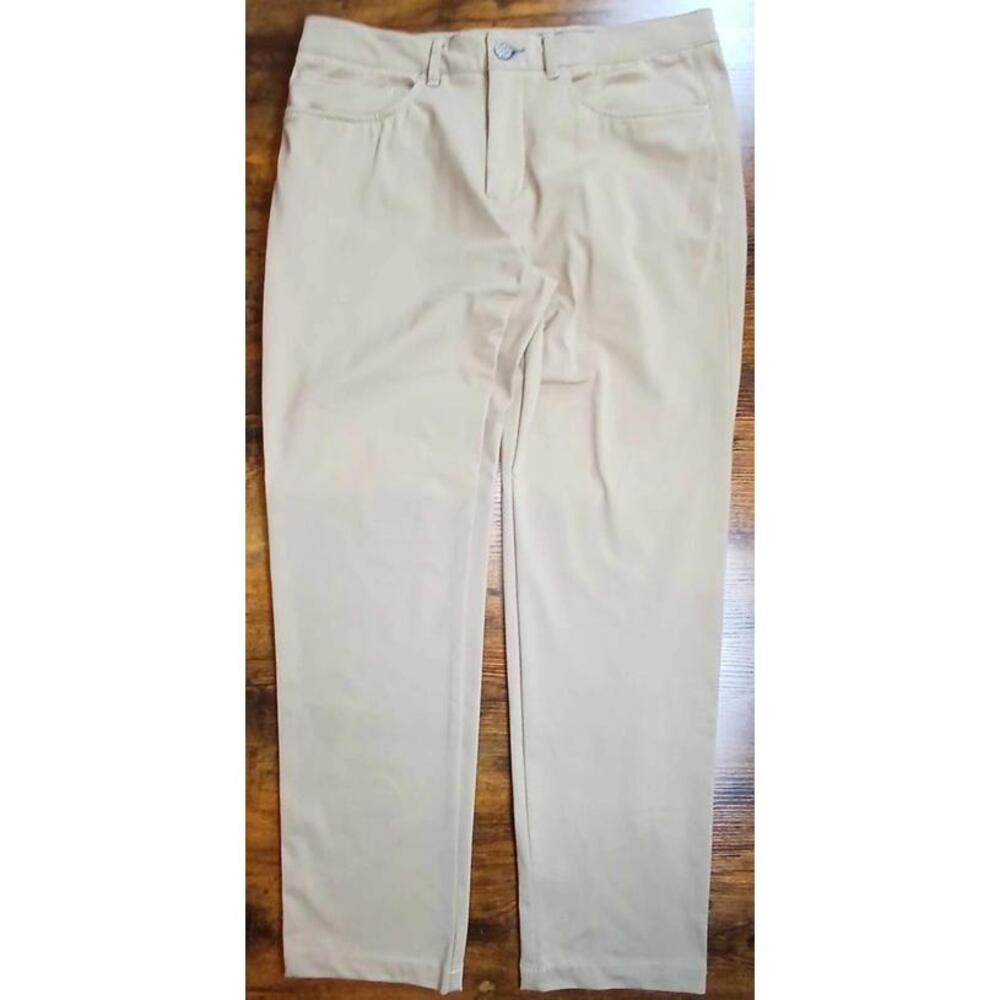Twillory Tailored Fit Pants Mens 32x30 Beige Performance Stretch‎ Chino Golf